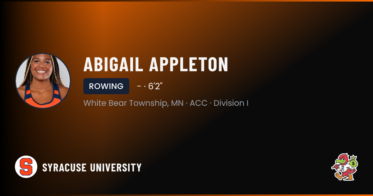 Abigail Appleton Syracuse University Rowing NIL Deal | RallyFuel