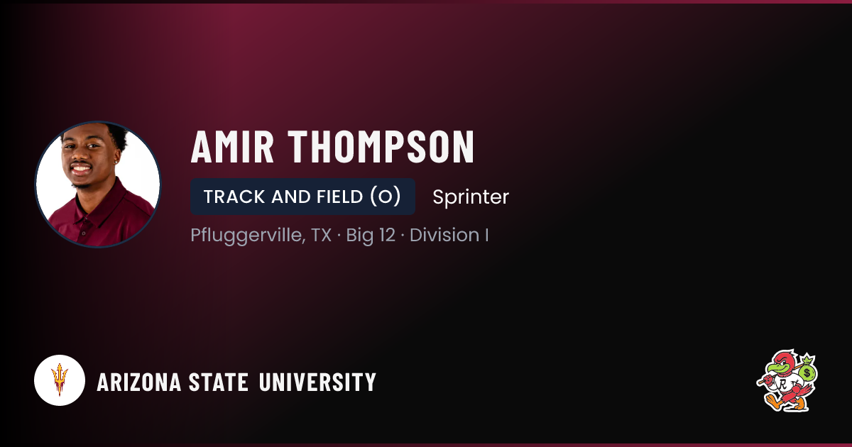 Amir Thompson Arizona State University | Sun Devils Track and Field NIL ...