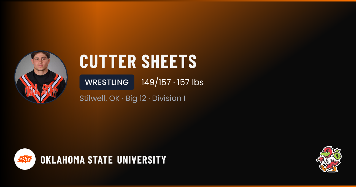 Cutter Sheets Oklahoma State University | Cowboys Wrestling NIL Deal ...