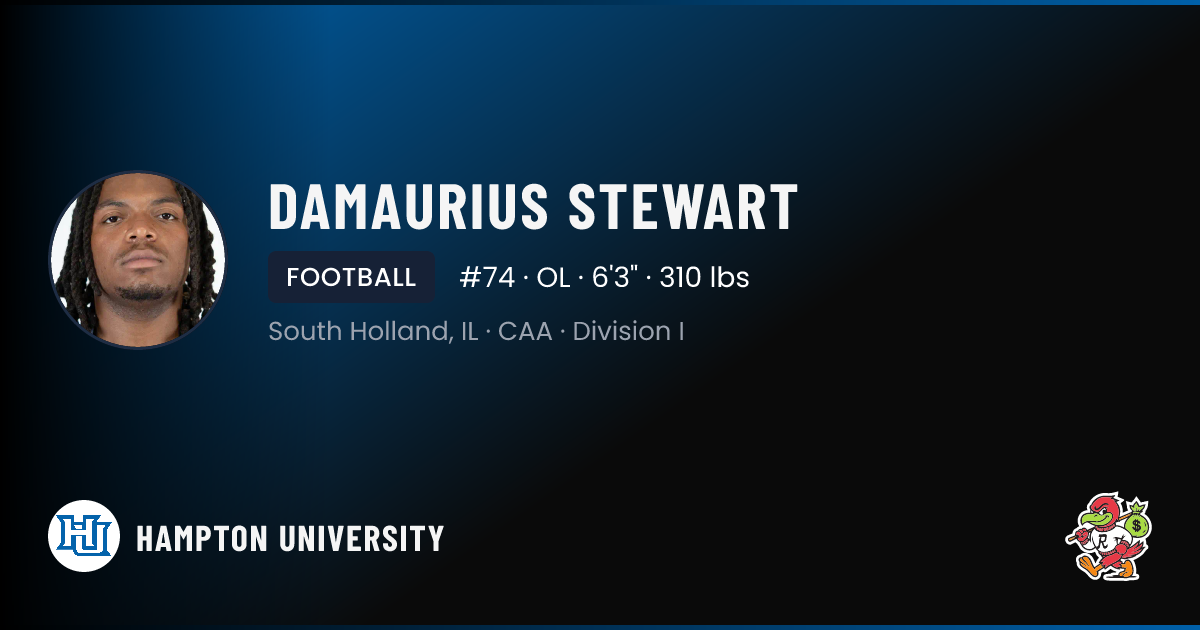 Damarius Stewart Hampton University Football NIL Deal | RallyFuel