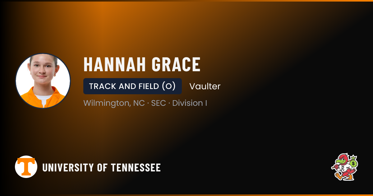 Hannah Grace Ryle Hannah Grace Tennessee | Volunteers Track and Field NIL Deal | RallyFuel