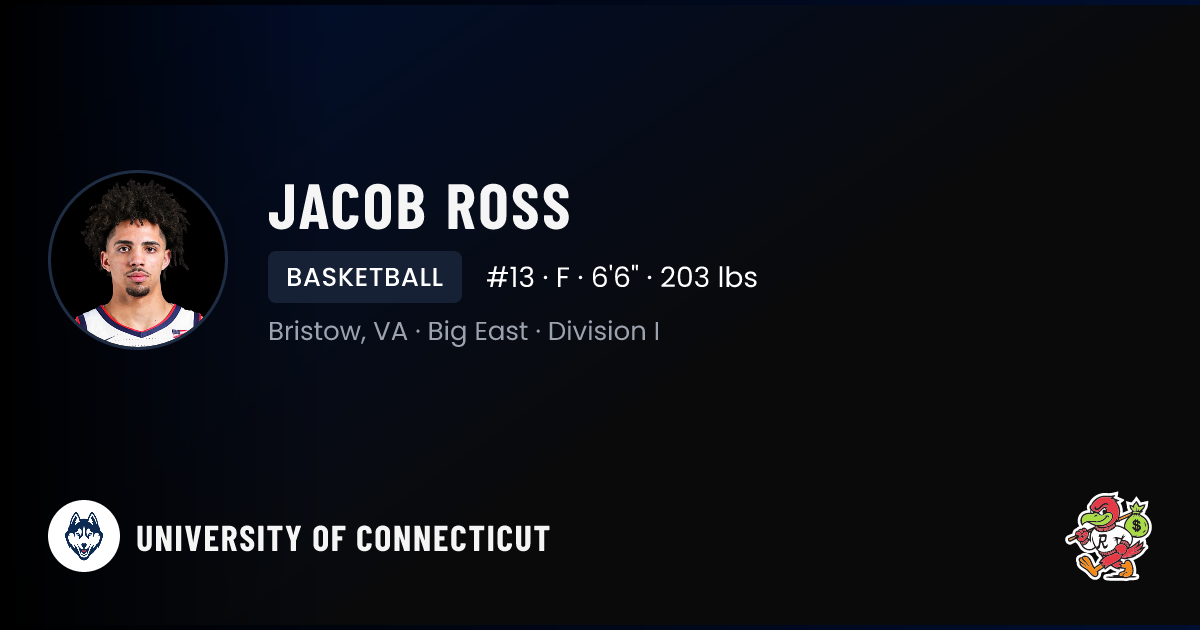 Jacob Ross University of Connecticut Basketball NIL Deal | RallyFuel
