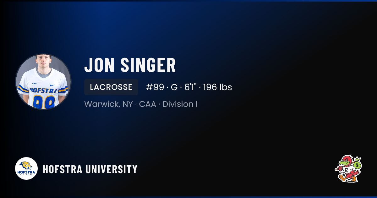Jon Singer Hofstra University Lacrosse NIL Deal | RallyFuel