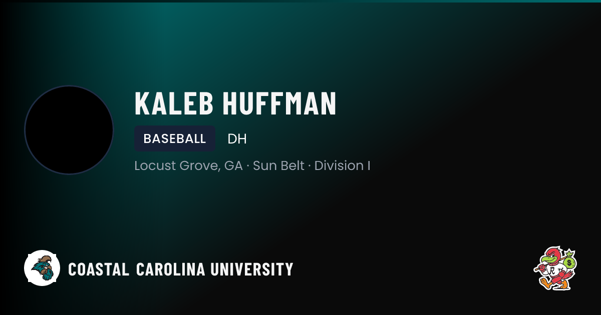 Kaleb Huffman Coastal Carolina University Baseball NIL Deal | RallyFuel