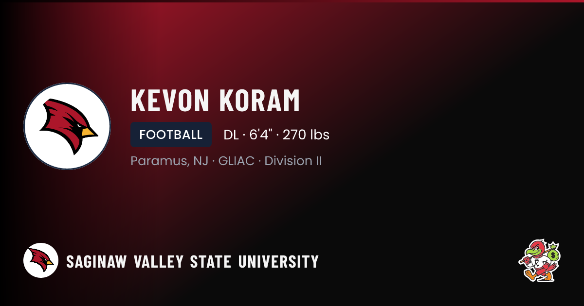 Kevon Koram Saginaw Valley State University Football NIL Deal | RallyFuel