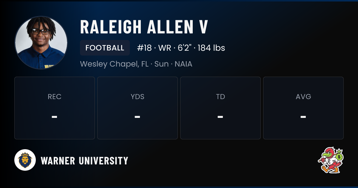 Raleigh Allen V Warner University Football NIL Deal | RallyFuel