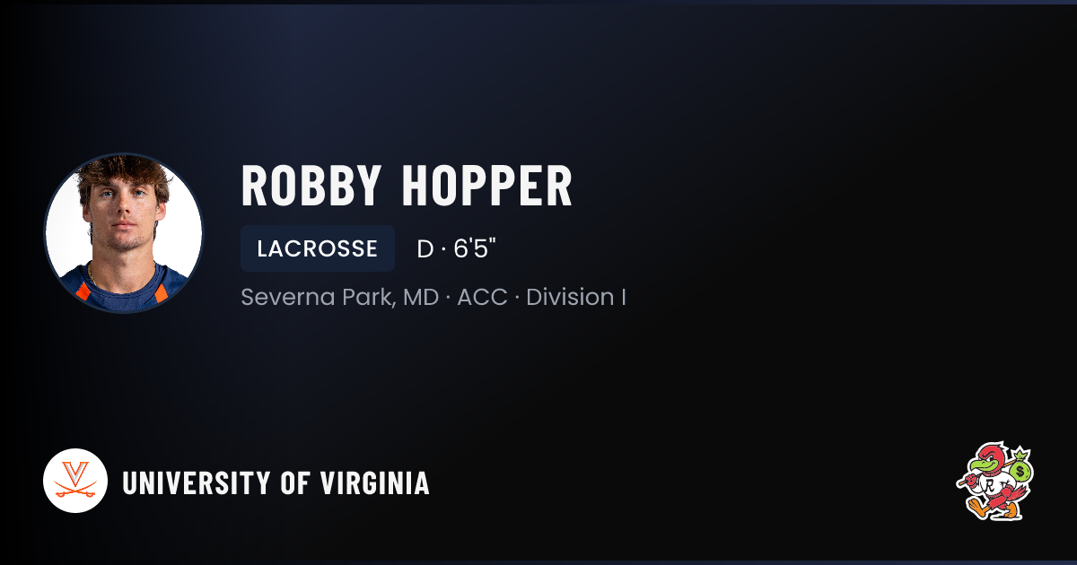 Robby Hopper University of Virginia Lacrosse NIL Deal | RallyFuel