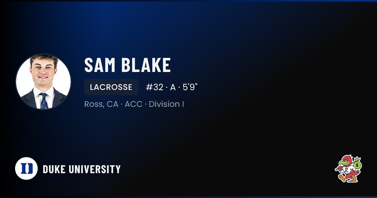 Sam Blake Duke University Lacrosse NIL Deal | RallyFuel