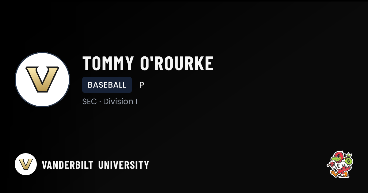 Tommy O'Rourke Vanderbilt University Baseball NIL Deal | RallyFuel