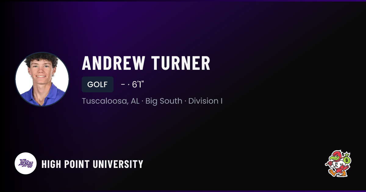 Hgi Point University Andrew Turner High Point University | Panthers Golf NIL Deal | RallyFuel