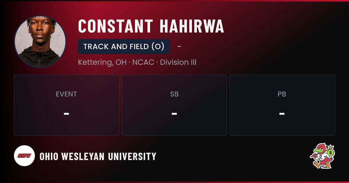 Constant Hahirwa Advanced Stats | Ohio Wesleyan University Track and ...