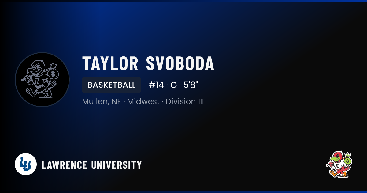 Taylor Svoboda Lawrence University | Vikings Basketball NIL Deal ...