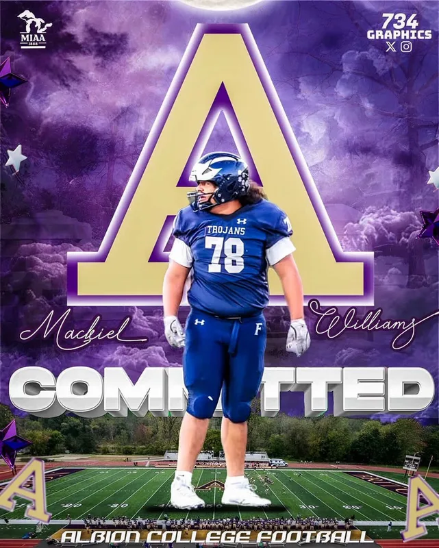 Mackiel Williams, Football, Albion College